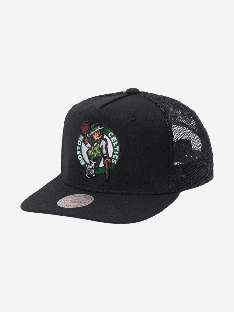 Бейсболка с сеточкой MITCHELL NESS HHSS7632-BCEYYPPPBLCK Boston Celtics NBA
