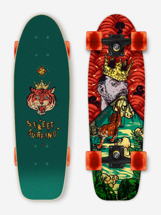 Круизер Street Surfing Cruiser Kicktail Royal Tiger 28"