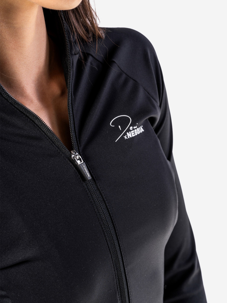 Лонгслив Deni x NEBBIA Fitness Zip Black 314