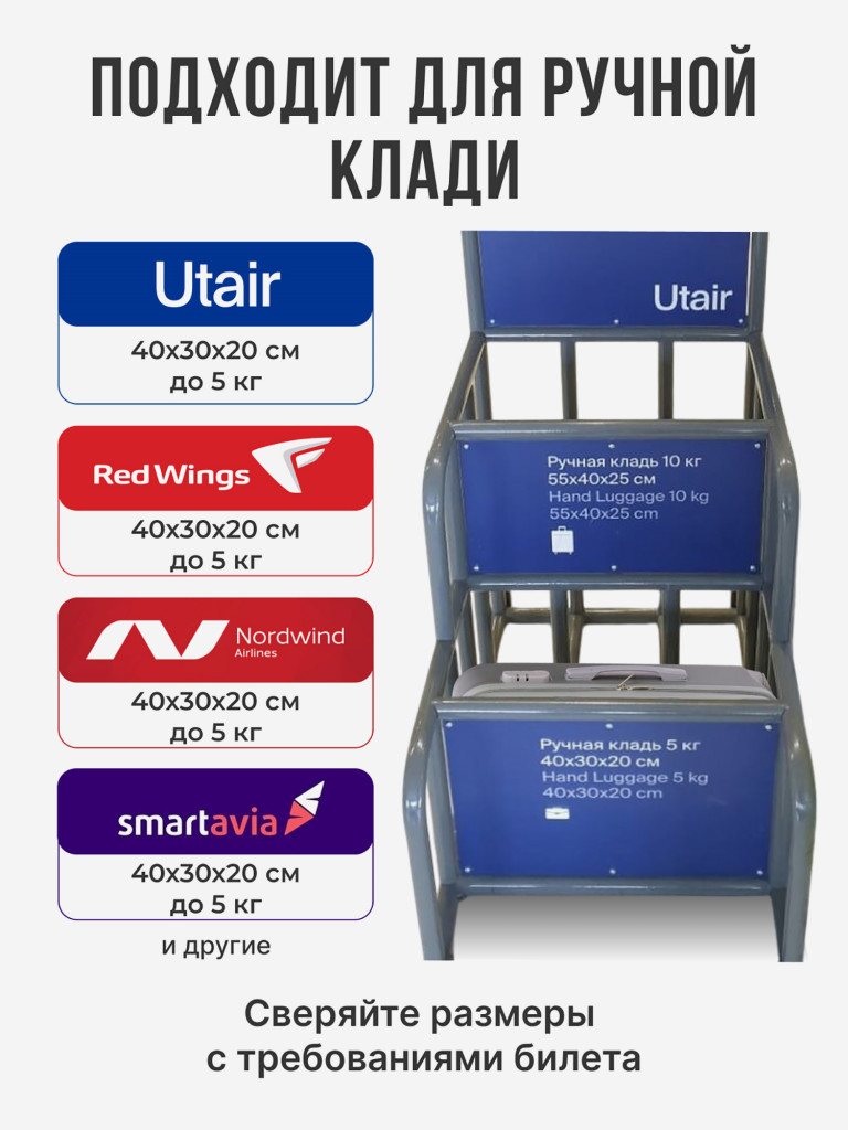 Чемодан Tevin XS ручная кладь пластиковый неубиваемый