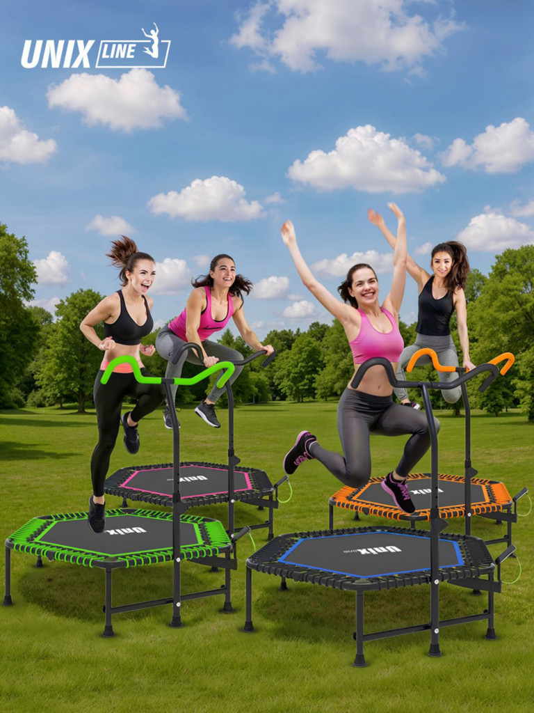 Батут спортивный для фитнеса и джампинга UNIX Line Fitness Pro 125 см, оранжевый