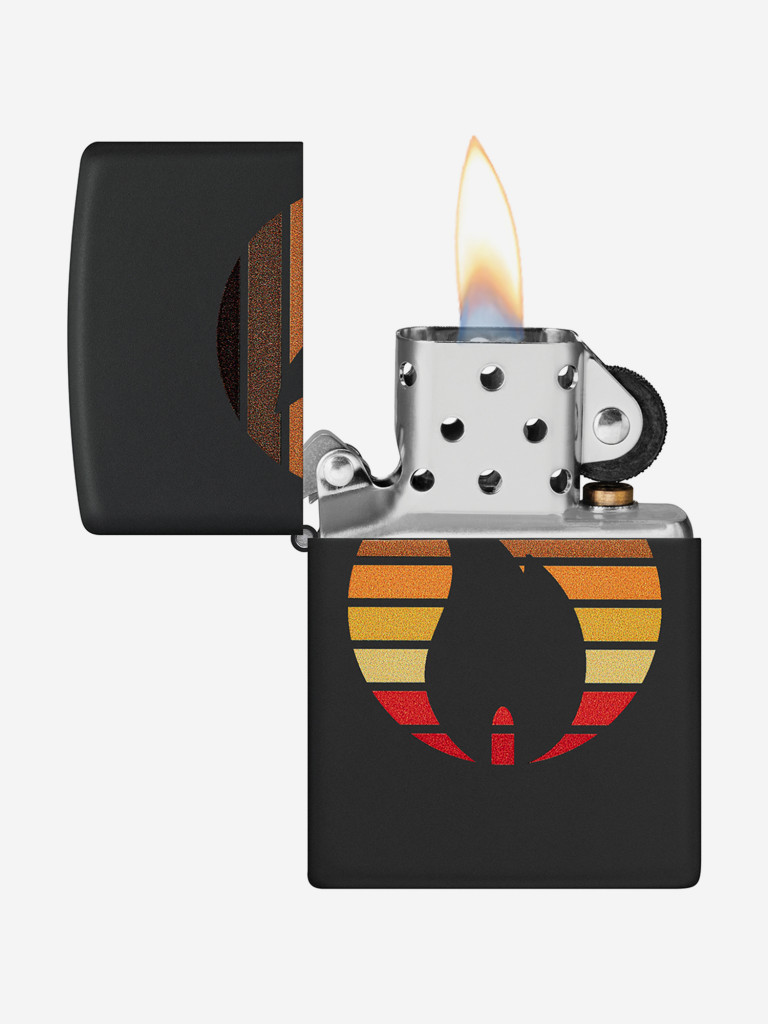 Зажигалка бензиновая ветроустойчивая Zippo Colorblock Black Matte