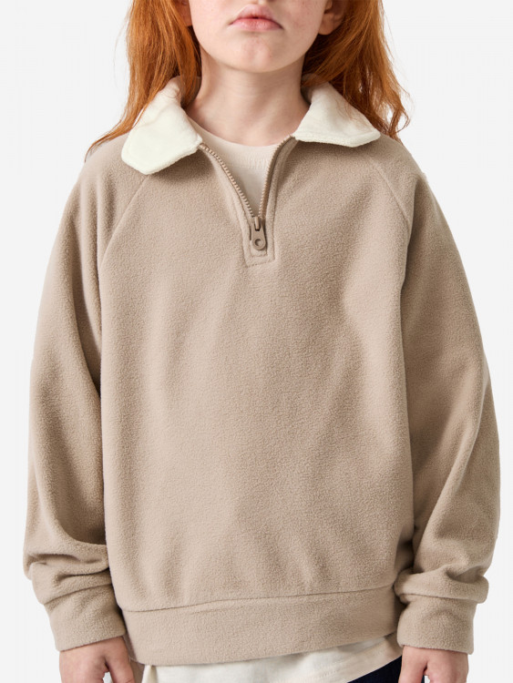 Джемпер флисовый модель «поло» детский HAPPY BABY