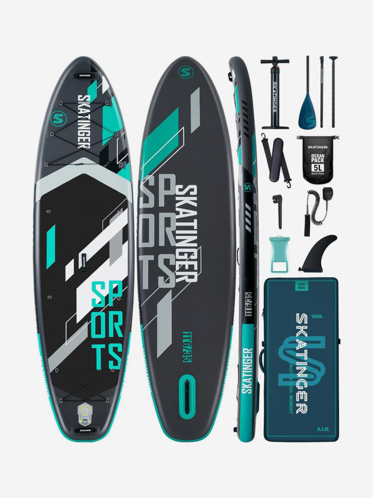 Надувной SUP-борд SKATINGER SPORTS, 11'6"x35"x6" 350*88*15 см сапборд
