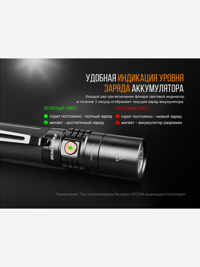 Фонарь Fenix ручной UC35V20,1000 Лм
