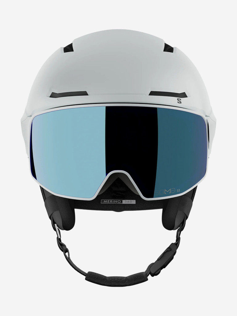 Горнолыжный шлем с визором Salomon Driver Prime Sigma Plus Серый Cat. 3+2 (с доп. визором)