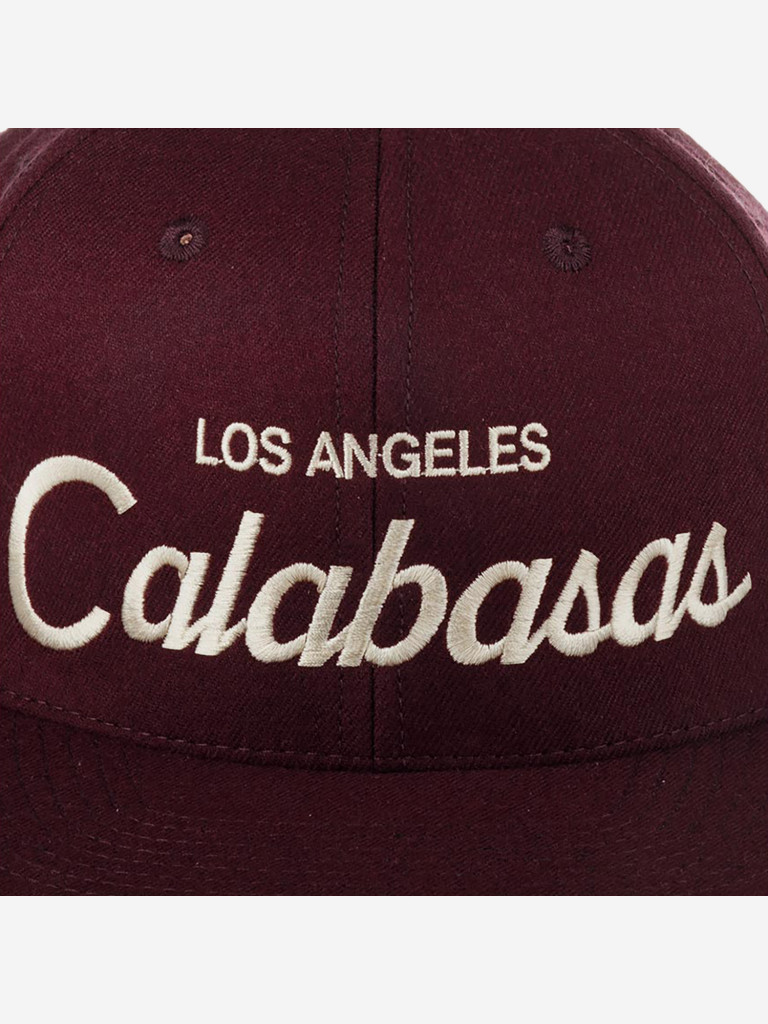 Бейсболка с прямым козырьком HOOD 100-MWL001-CA017-MN Calabasas, CA (малиновый)