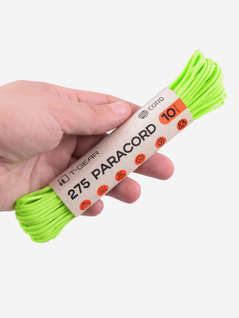 Паракорд 275 T-Gear x CORD nylon 10м (Neon Green)