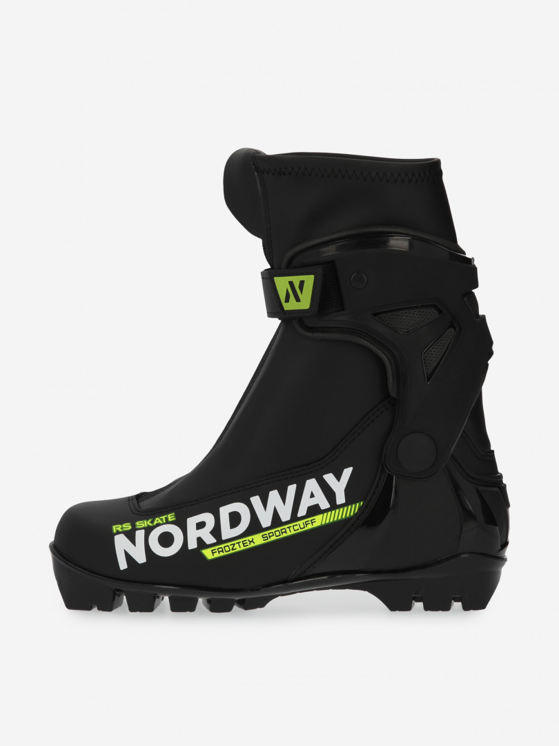 фото Ботинки для беговых лыж детские nordway rs skate, черный