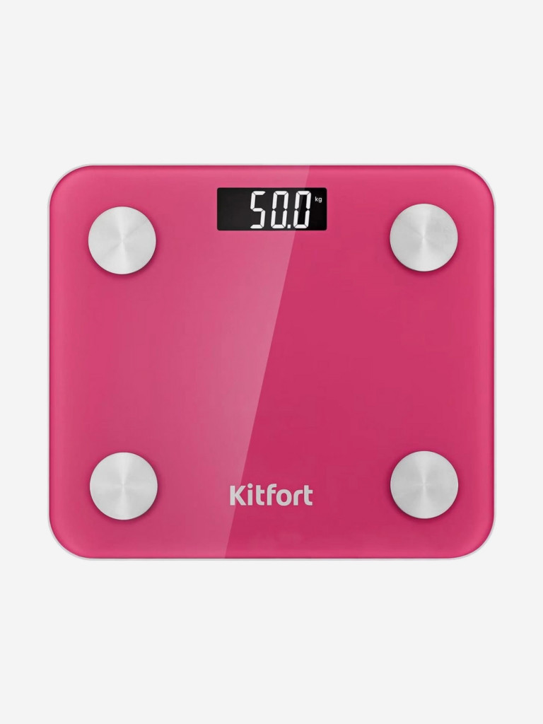 Напольные весы Kitfort КТ-819 Розовый/Серебряный цвет — купить за 1590 ...