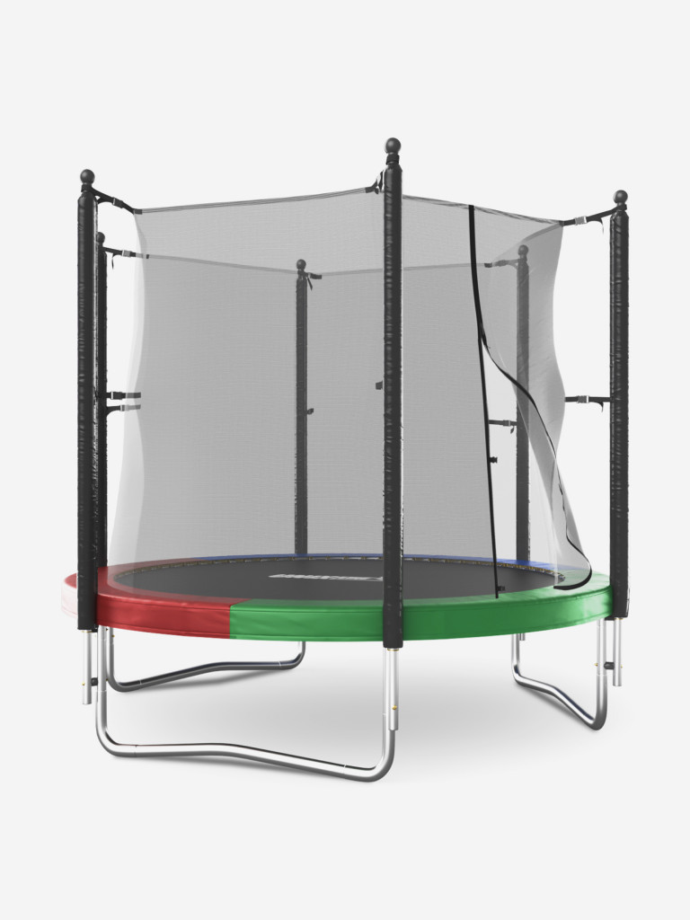 Батут каркасный UNIX Line Simple 8 ft Color с внутренней защитной сеткой, общий диаметр 244 см, до 140 кг