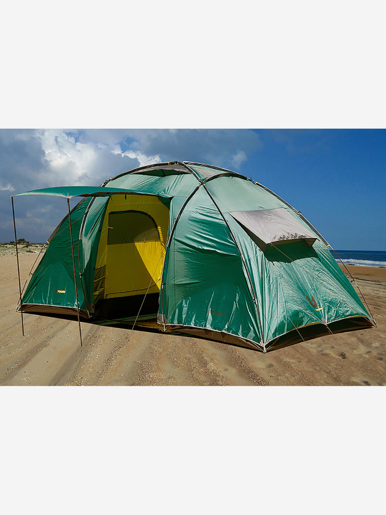 Палатка летняя 6-местая 2-комнатная с тамбуром, 510 х 220 х 205 см, TauMANN Montana