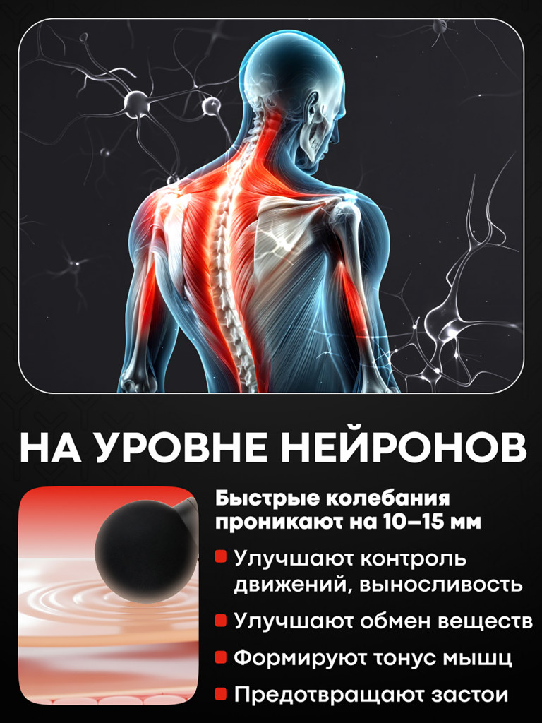 Перкуссионный массажер для тела Therapy Massage Gun