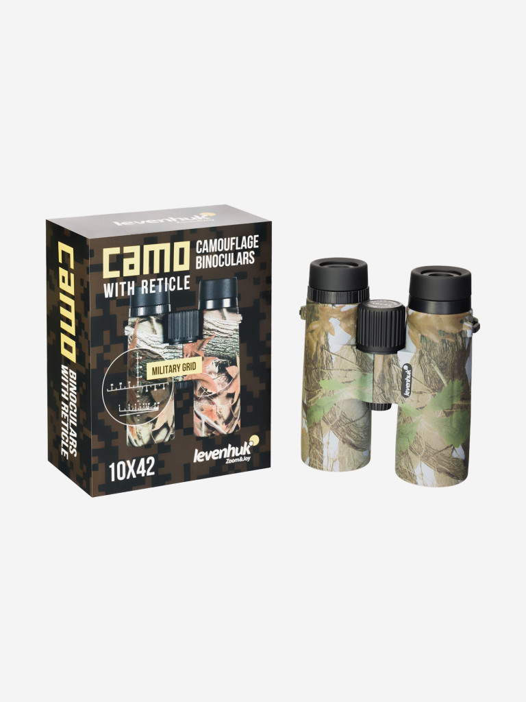 Бинокль Levenhuk Camo Grass 10x42 с сеткой