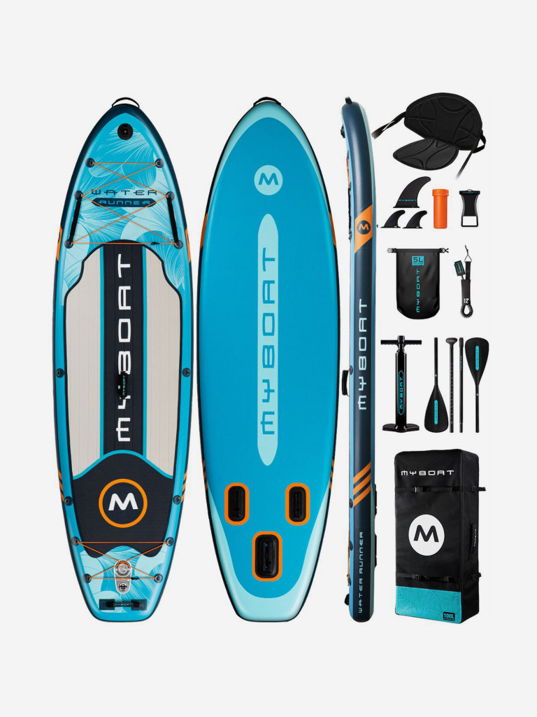 Надувная двухслойная SUP-доска MYBOAT WATER RUNNER BLUE PRO, 10'6" 320*89*15 см, сапборд