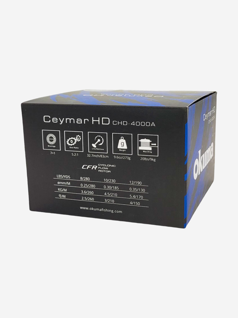 Катушка для спиннинга Okuma CEYMAR HD-C5000A Spinning 5.2:1, катушка для удочки с передним фрикционом