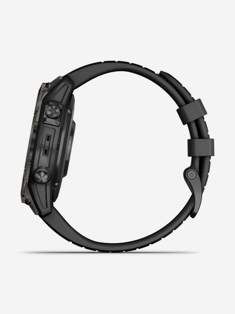Спортивные часы GARMIN FENIX 7 PRO Sapphire Solar титановый угольно-серый DLC с черным ремешком