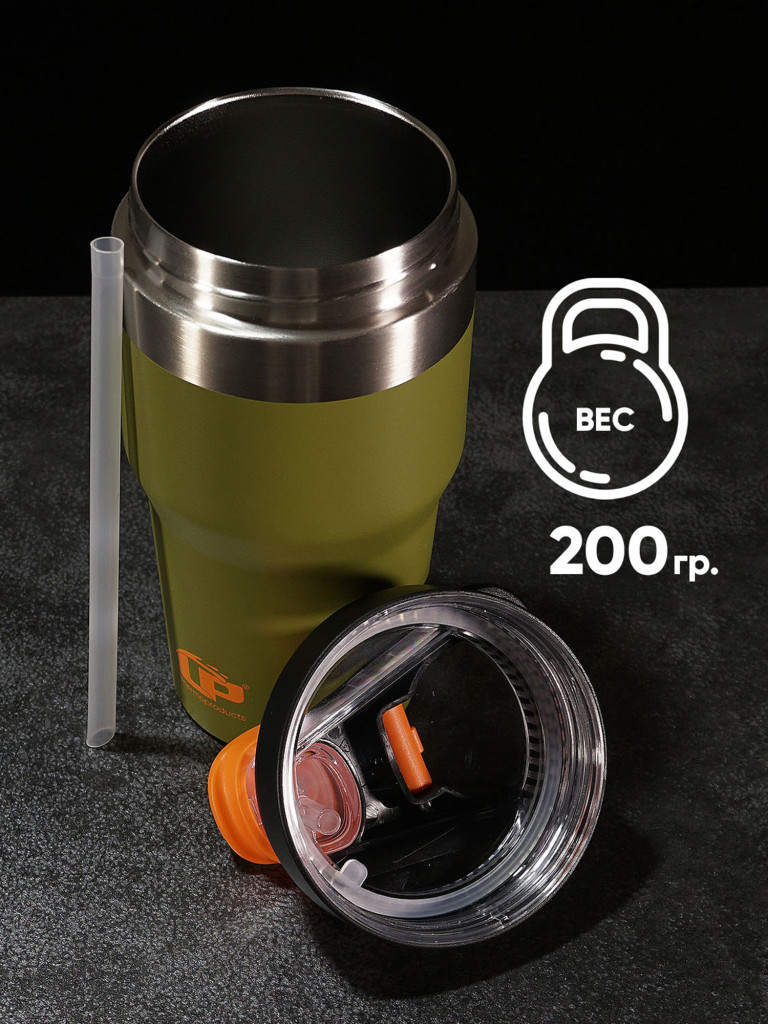 Термокружка LP Thermoproducts Travel tumbler route 0.8 л, зеленая