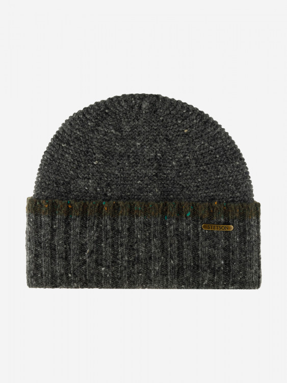 Шапка с отворотом STETSON 8599391 BEANIE DONEGAL WOOL