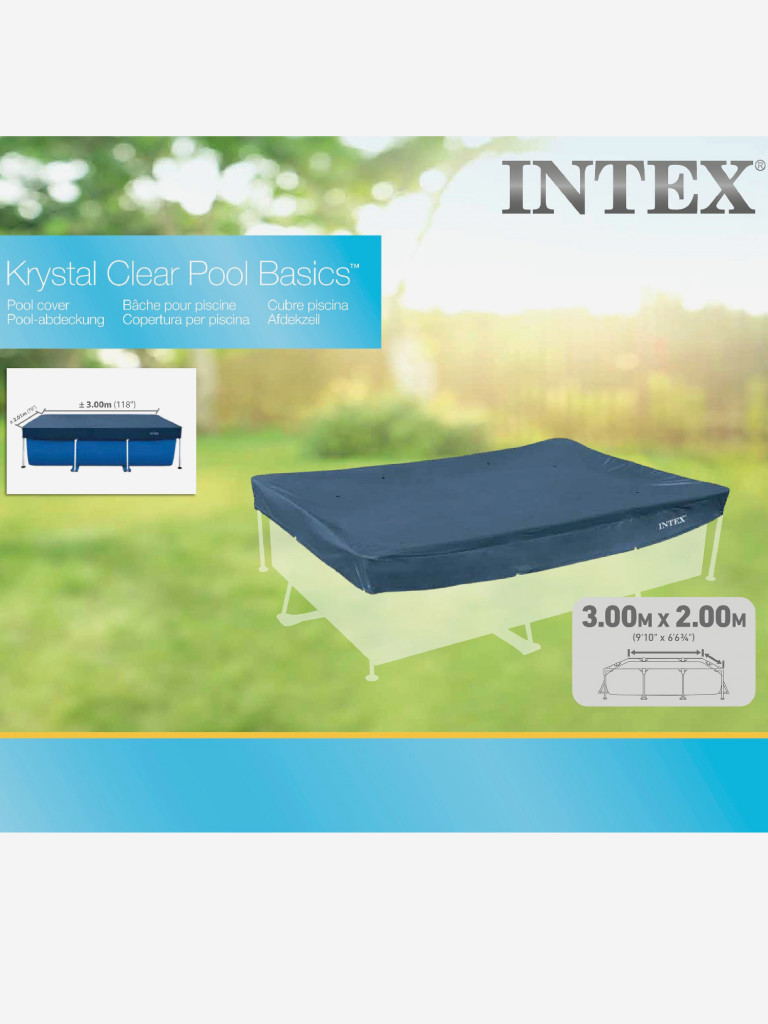 Тент Intex 28038 на бассейн Rectangular Frame размером 300х200см
