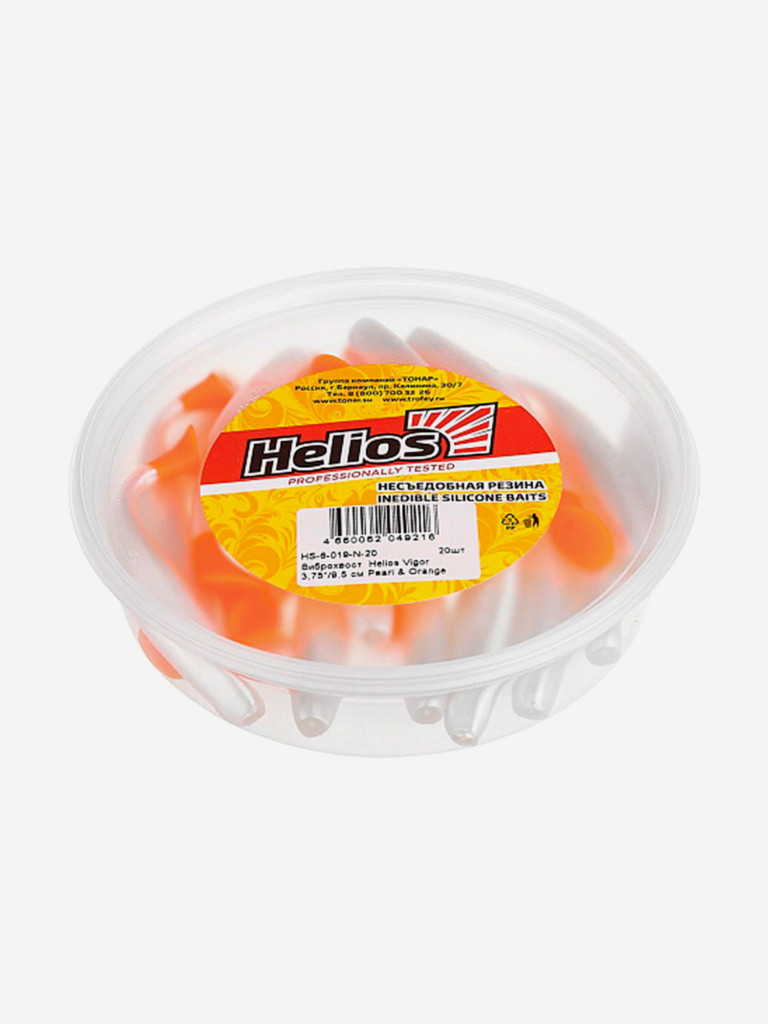 Мягкая приманка Helios Vigor, 3,75'' / 9,5 см, Pearl & Orange, 20 шт (HS-6-019-N-20)