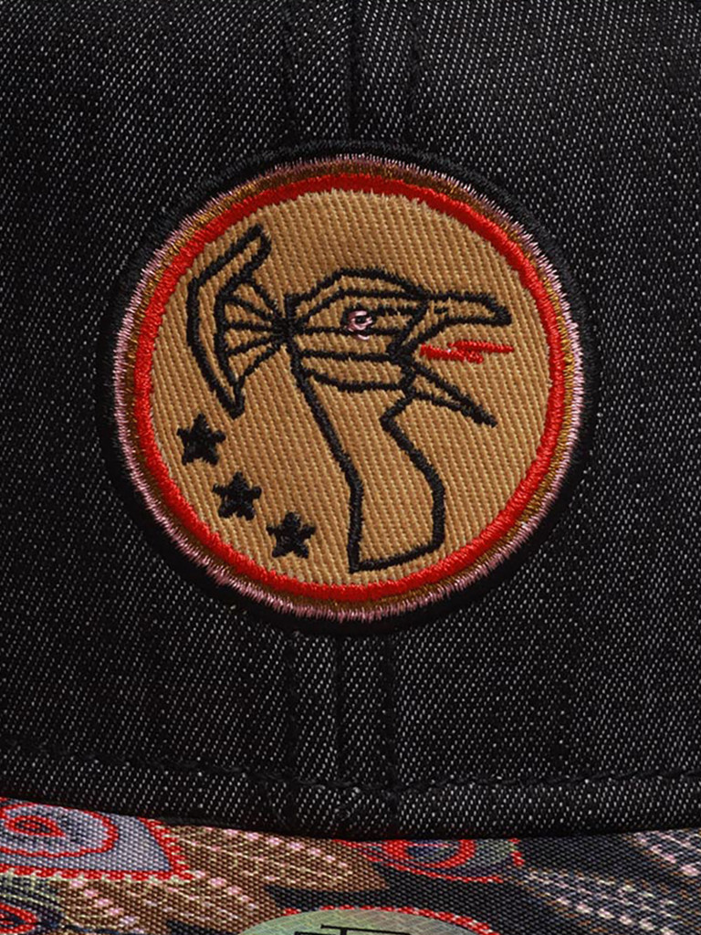 Бейсболка с прямым козырьком DJINNS 6P SB Peacock Linen (черный)