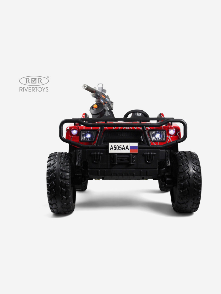 Детский электромобиль RIVERTOYS A505AA-LUX красный спайдер
