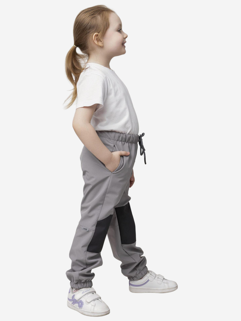 Брюки софтшелл для девочки batik серый