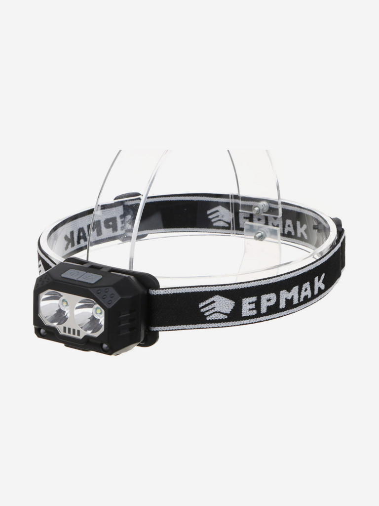 ЕРМАК Фонарь налобный, сенсорный, 2 LED + красный свет, 6 режимов, 3хААА