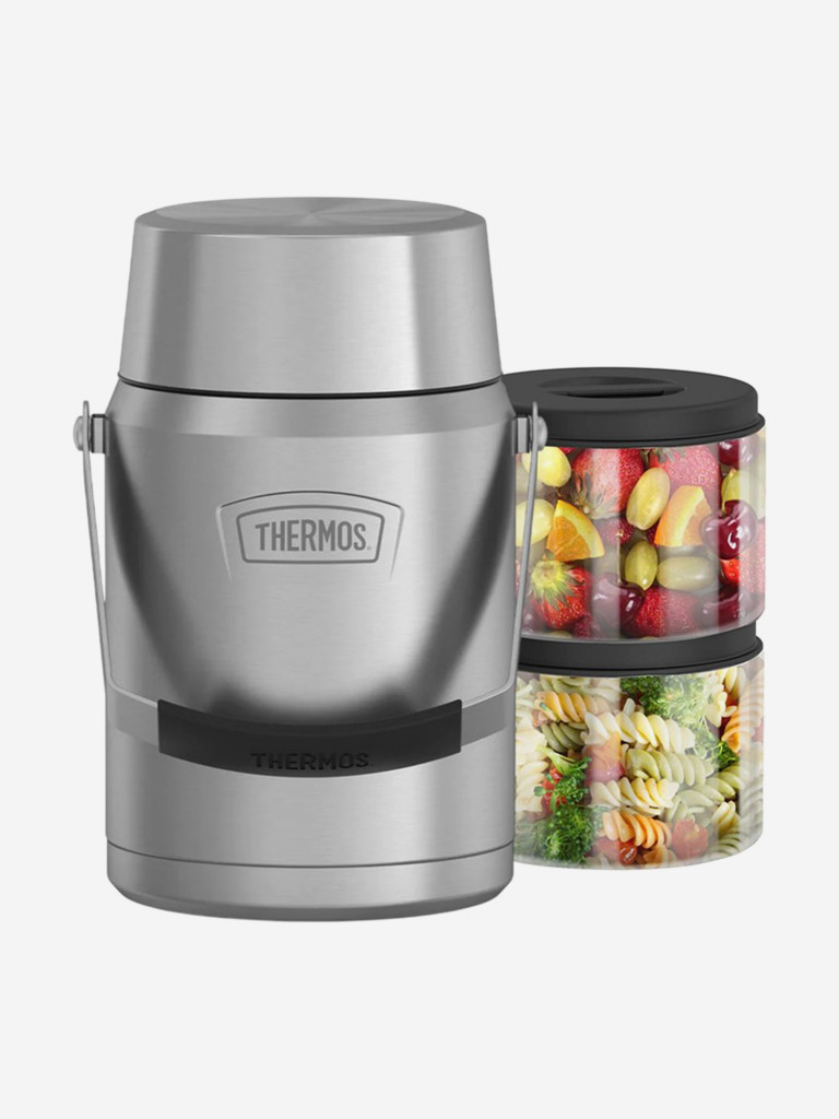 Термос с двумя пластиковыми контейнерами 1,39 л THERMOS ICON-3032 стальной цвет
