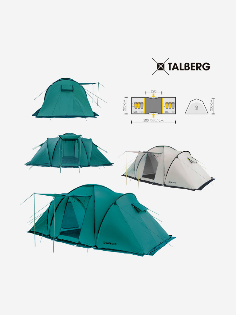 BASE 4 палатка Talberg, зелёный