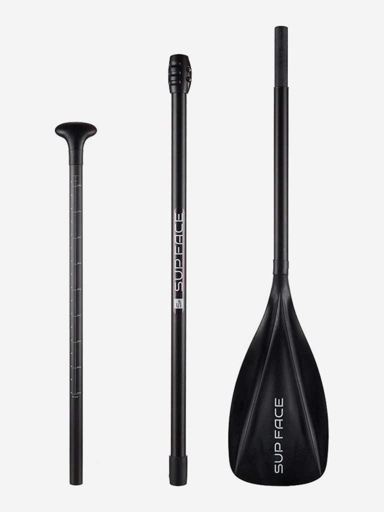 Весло для сапборда SUP face, 215 см, 3-частное, карбон + нейлон