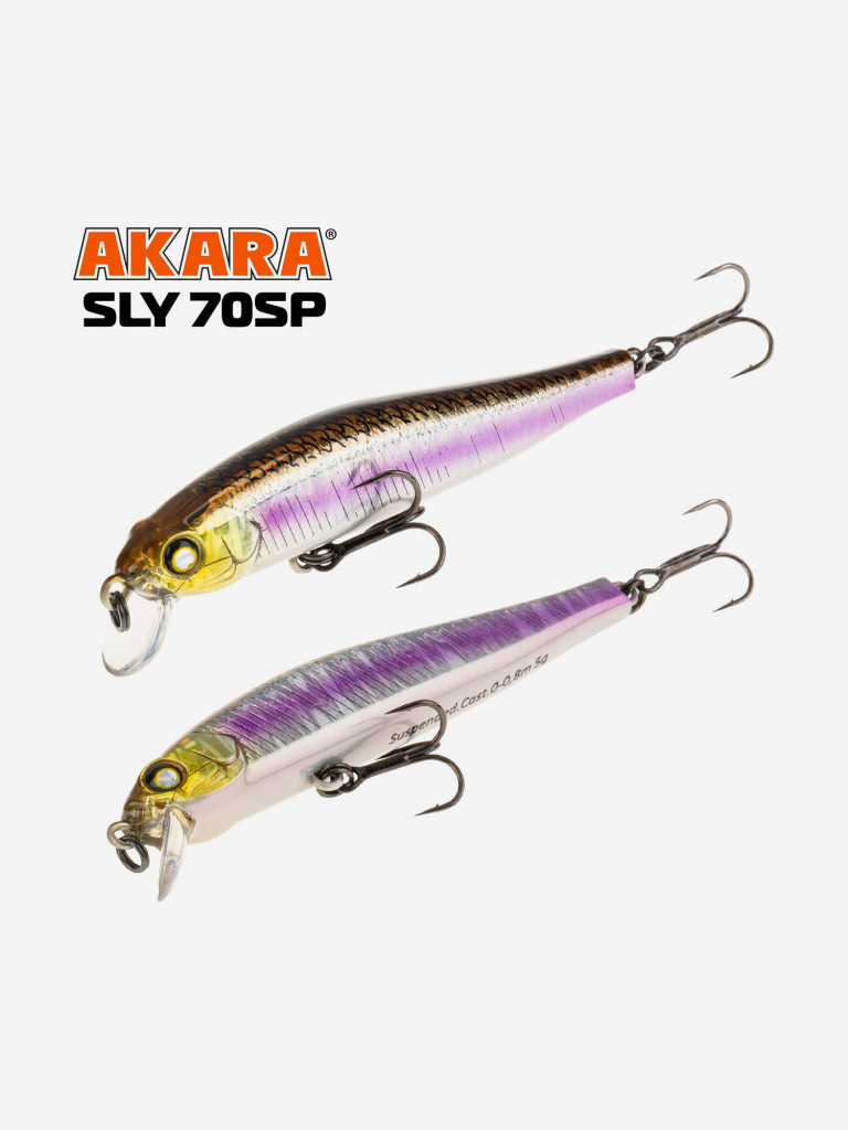 Воблер Akara Sly 70SP минноу суспендер на щуку, судака, окуня 5гр A236