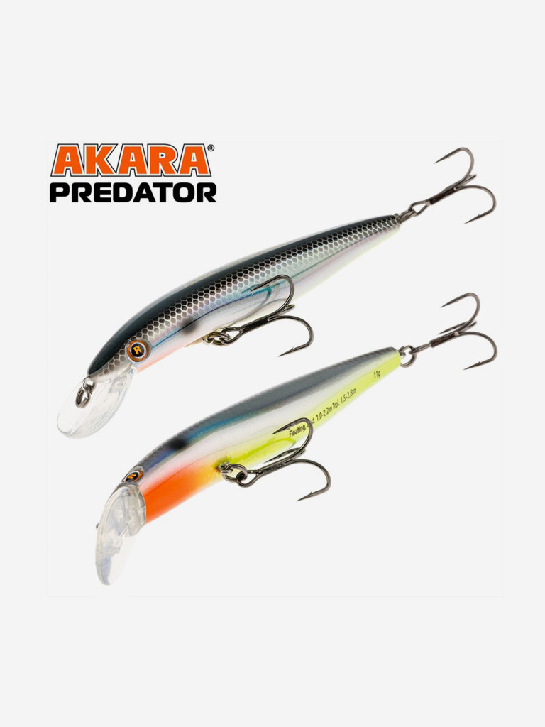 Воблер Akara Predator 125F минноу плавающий на щуку, судака 21гр A103