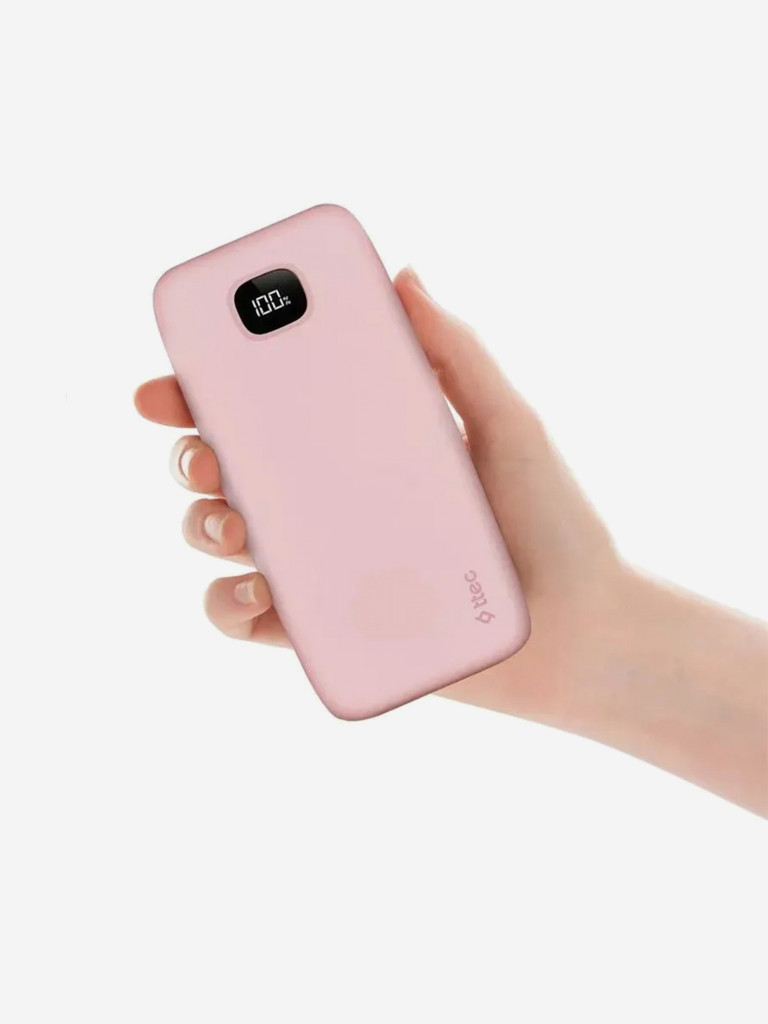 Внешний аккумулятор TTEC ChargeUp Pro LCD 20.000mAh PD 20W Powerbank. Цвет: розовый
