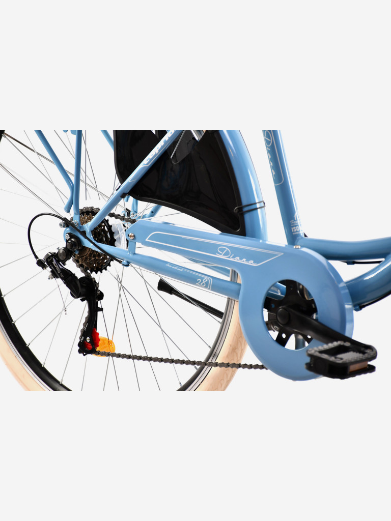 Велосипед CAPRIOLO CITY DIANA STEEL (1 X 6), рама сталь 18'', колёса 28'' (лазурный - белый)