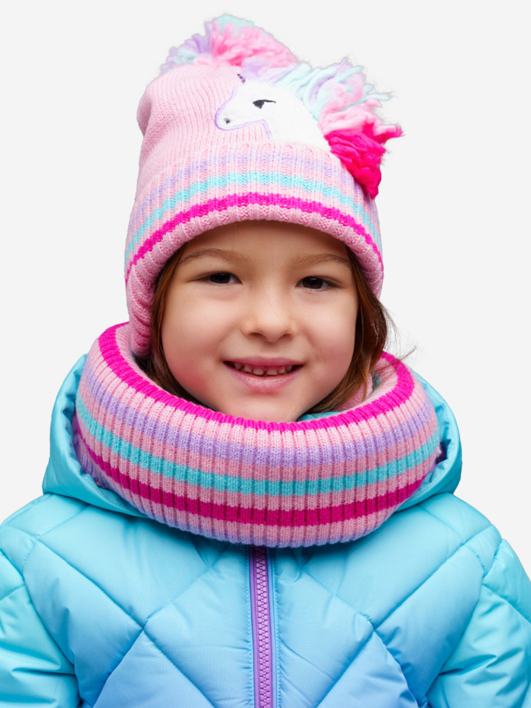 Комплект для девочки: шапка, снуд PlayToday