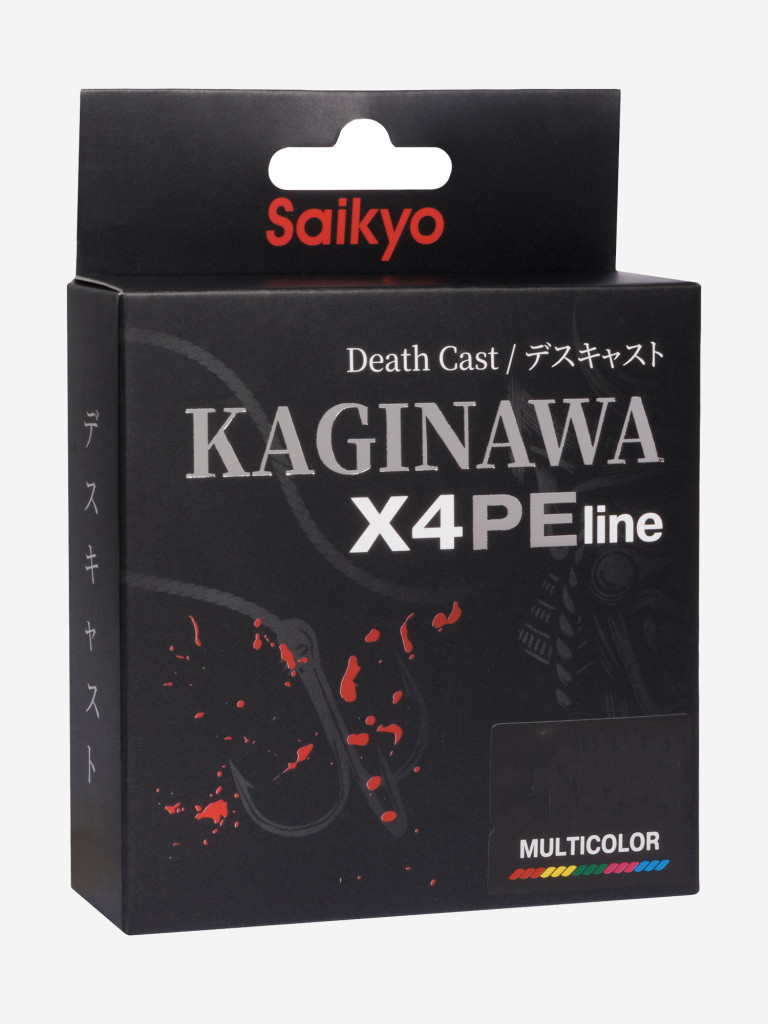 Плетеный шнур Saikyo KAGINAWA X4PE 150 м, мультиколор #5 (0,41 мм), 22,7 кг