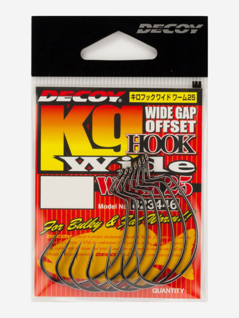Крючок Decoy офсетный Worm 25 Kg Hook Wide #2/0 (в упаковке 7 штук)