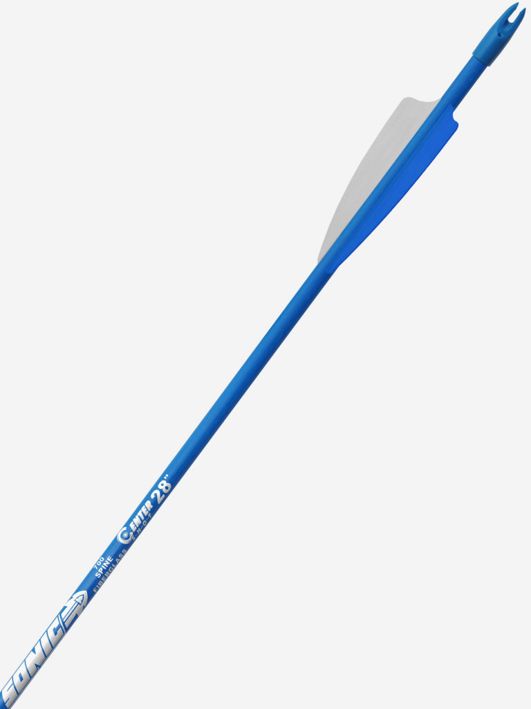 Стрела лучная фибергласс Centershot Sonic 28" оперение Parabolic 3" синяя (12шт.)