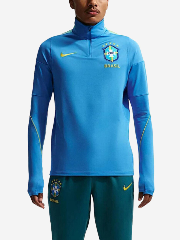 Лонгслив спортивный мужской Nike Brazil Strike Dri-FIT Soccer Drill Top