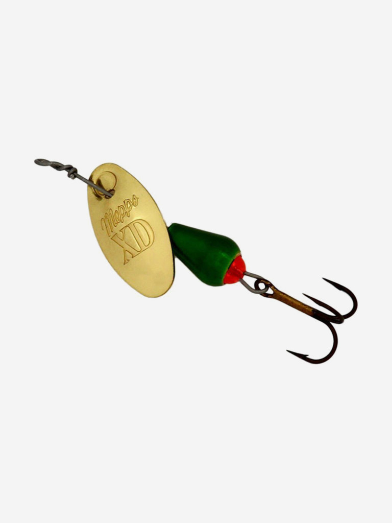 Блесна для рыбалки вертушка Mepps XD PLATINUM, 0, Gold/Green, комплект из 5 штук