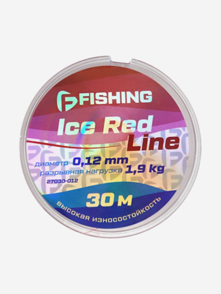 Леска F-FISHING Ice Red Line 30м 0,12мм