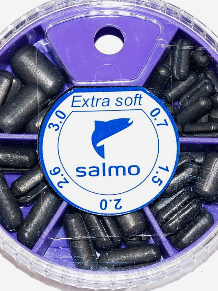 Рыболовные грузила зажимные мягкие Salmo EXTRA SOFT 0.7-3г, набор 10шт
