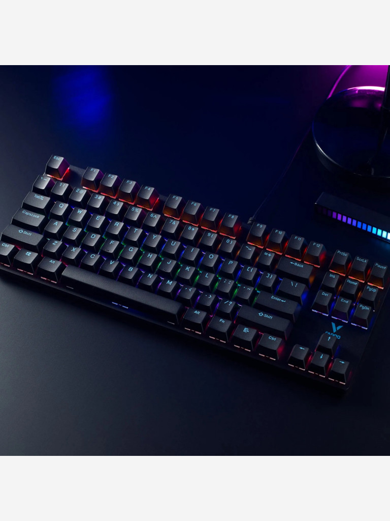 RAPOO Игровая механическая клавиатура проводная V500PRO-87, цвет - черный (12857)