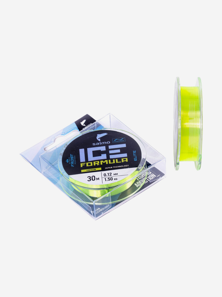 Леска для зимней рыбалки монофильная Salmo Elite ICE FORMULA Fluo Yellow длина 30 м, диаметр 0,12 мм