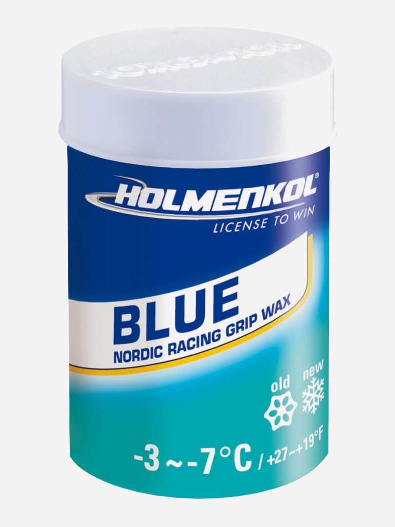 фото Мазь держания для беговых лыж holmenkol grip blue, синий