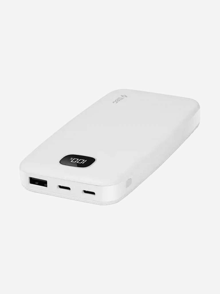 Внешний аккумулятор TTEC ChargeUp Pro LCD 10.000mAh PD 20W Powerbank. Цвет: белый