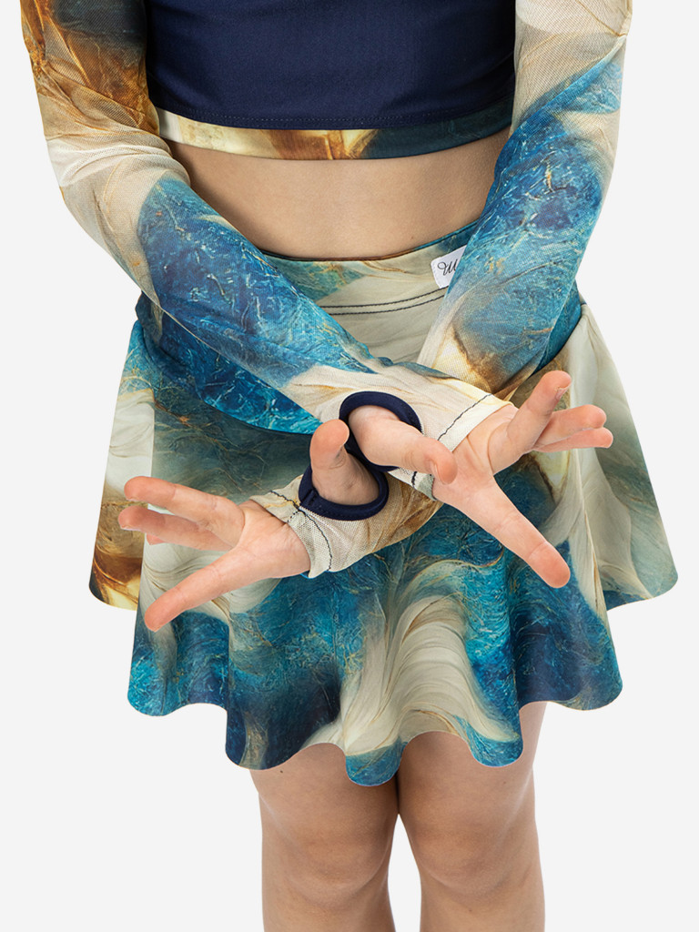 Топ спортивный детский с длинным рукавом для девочек