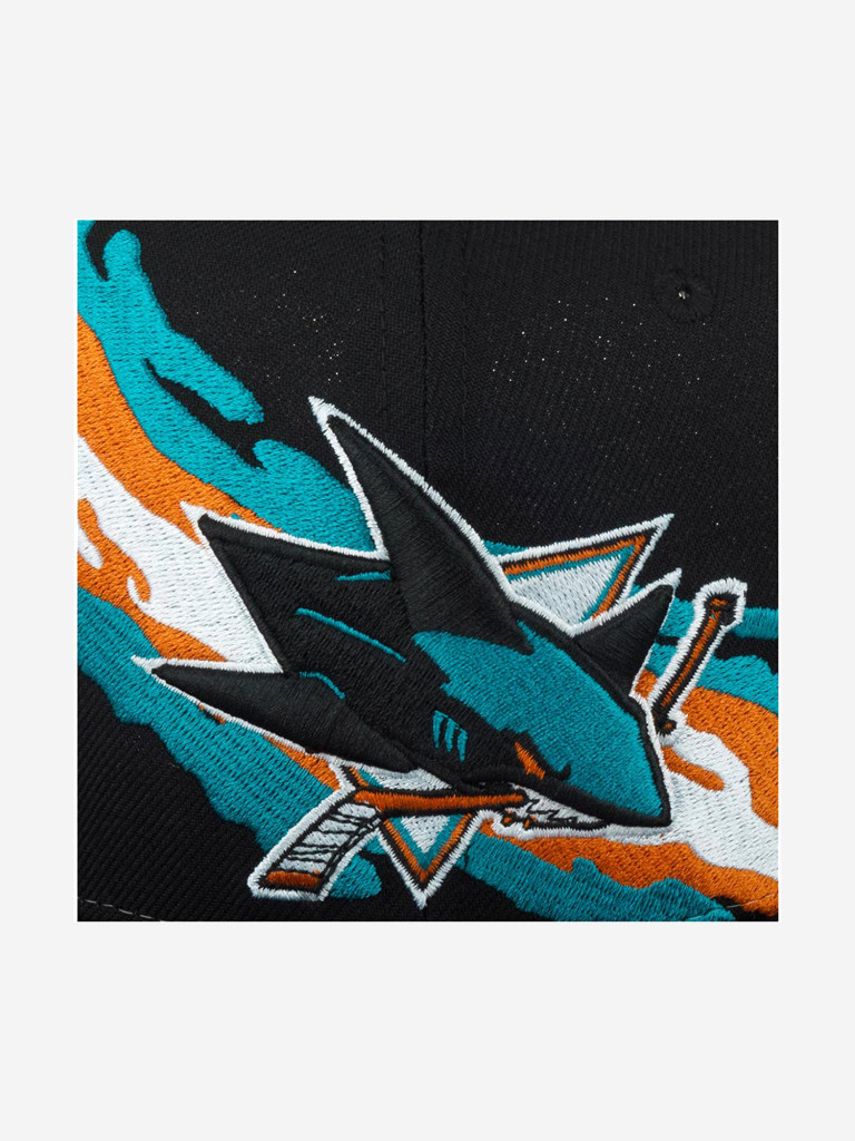 Бейсболка с прямым козырьком MITCHELL NESS 6HSSSH22087-SJSBLCK San Jose  Sharks NHL (черный)